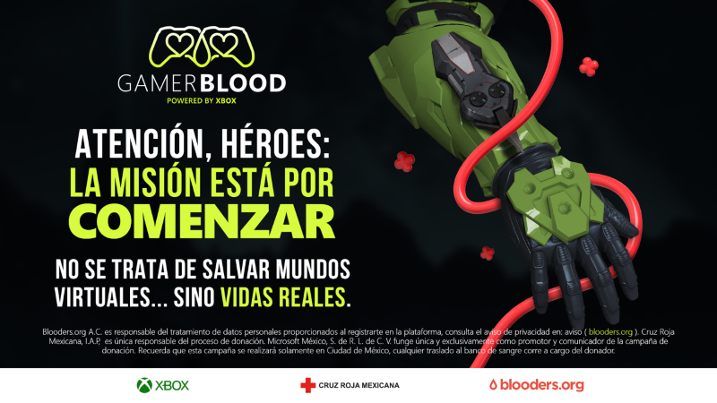 Xbox invita a sus jugadores a unirse a su campaña de donación de sangre