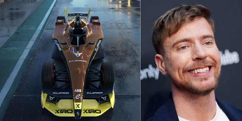 MrBeast se sube a un Fórmula E... y casi lo estrella