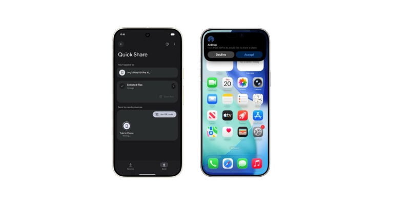Pixel y iPhone se vuelven amigos: AirDrop ahora es compatible con Quick Share