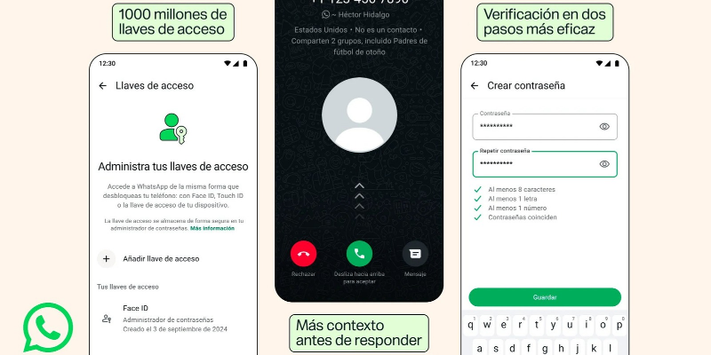 WhatsApp aumenta la seguridad con llaves de acceso y otras funciones contra estafas