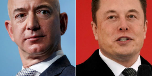 Elon Musk trolea a Jeff Bezos