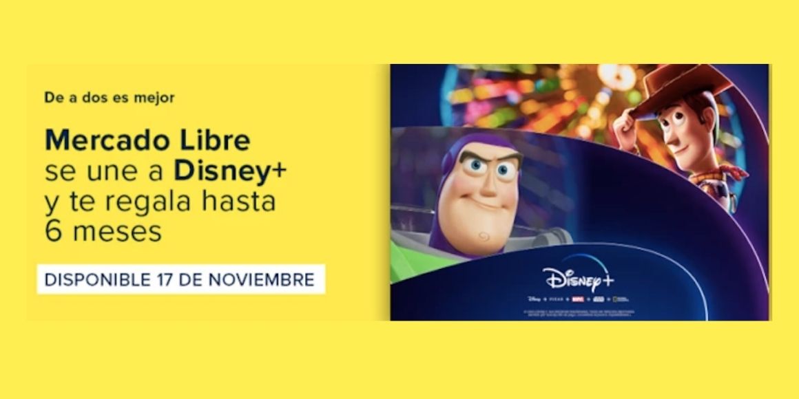Mercado Libre te regala hasta 6 meses de Disney+