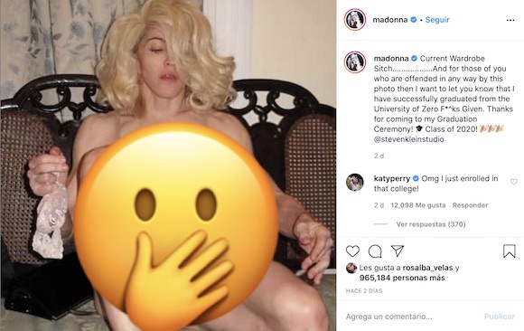 Esta es la provocadora foto de Madonna que burló la censura de Instagram