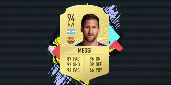 Messi es el mejor jugador en FIFA 20