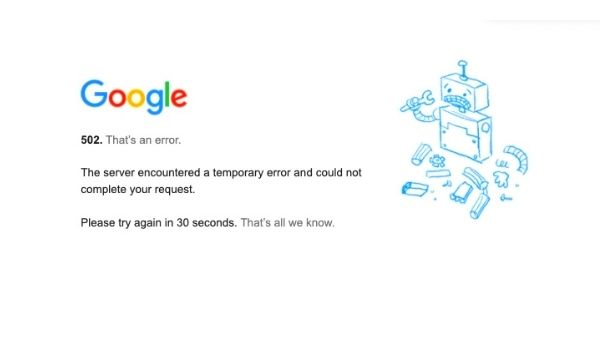¡Se cayó Google, Gmail, YouTube y Meet!