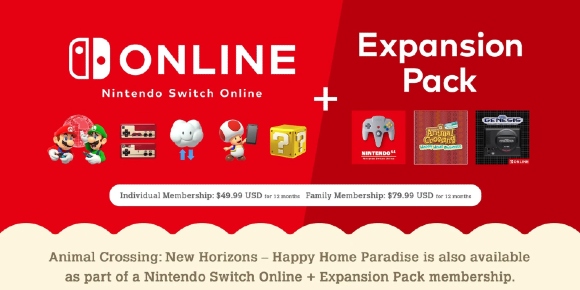 Nintendo revela precio y fecha de lanzamiento del paquete de expansión para Switch Online