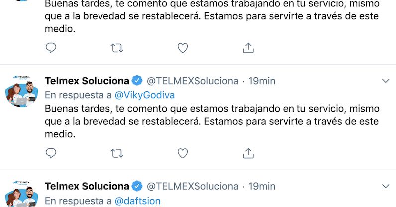 Tras caída, Telmex trabaja para resolver la falla (actualización)